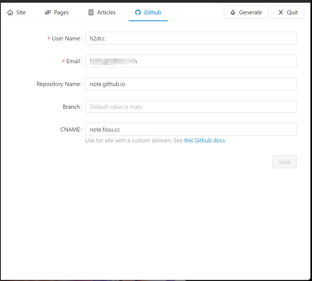 插件绑定 github 仓库设置